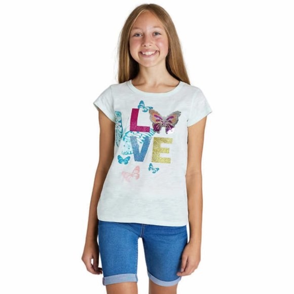 Vigoss Youth 3-pack Tees Love Butterflies Hearts - Picture 2 of 8
